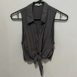 Garage Crop Collared Top